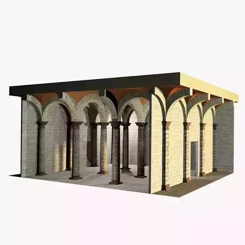 Vaulting 1-2   Romanic  500cm spaced  with thin arches