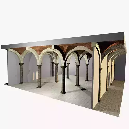 Vaulting 1-4   Romanic   750cm spaced   with thin arches