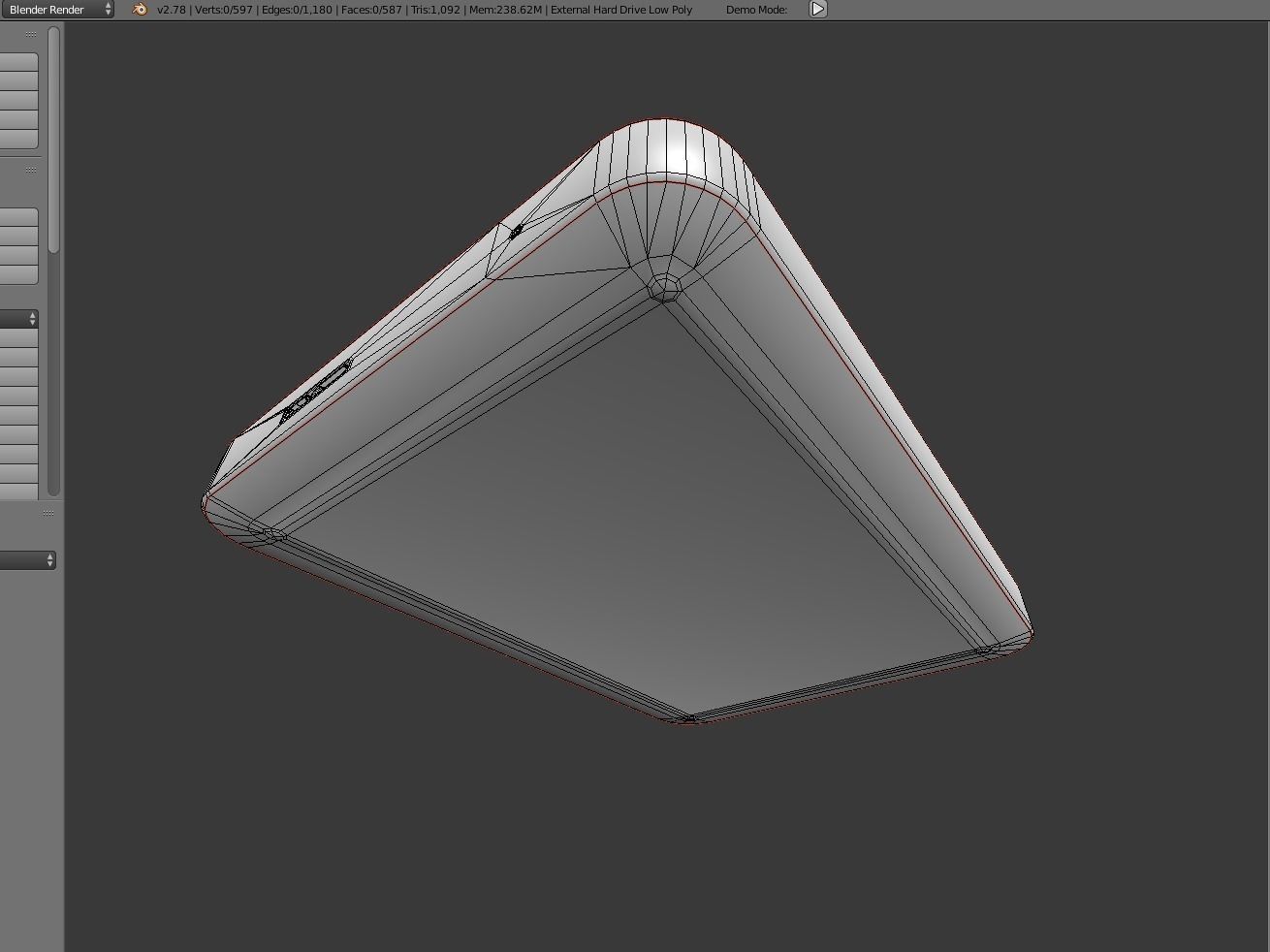 External HDD With USB Cable Rigged Aluminium Version Low-poly 3D model_12