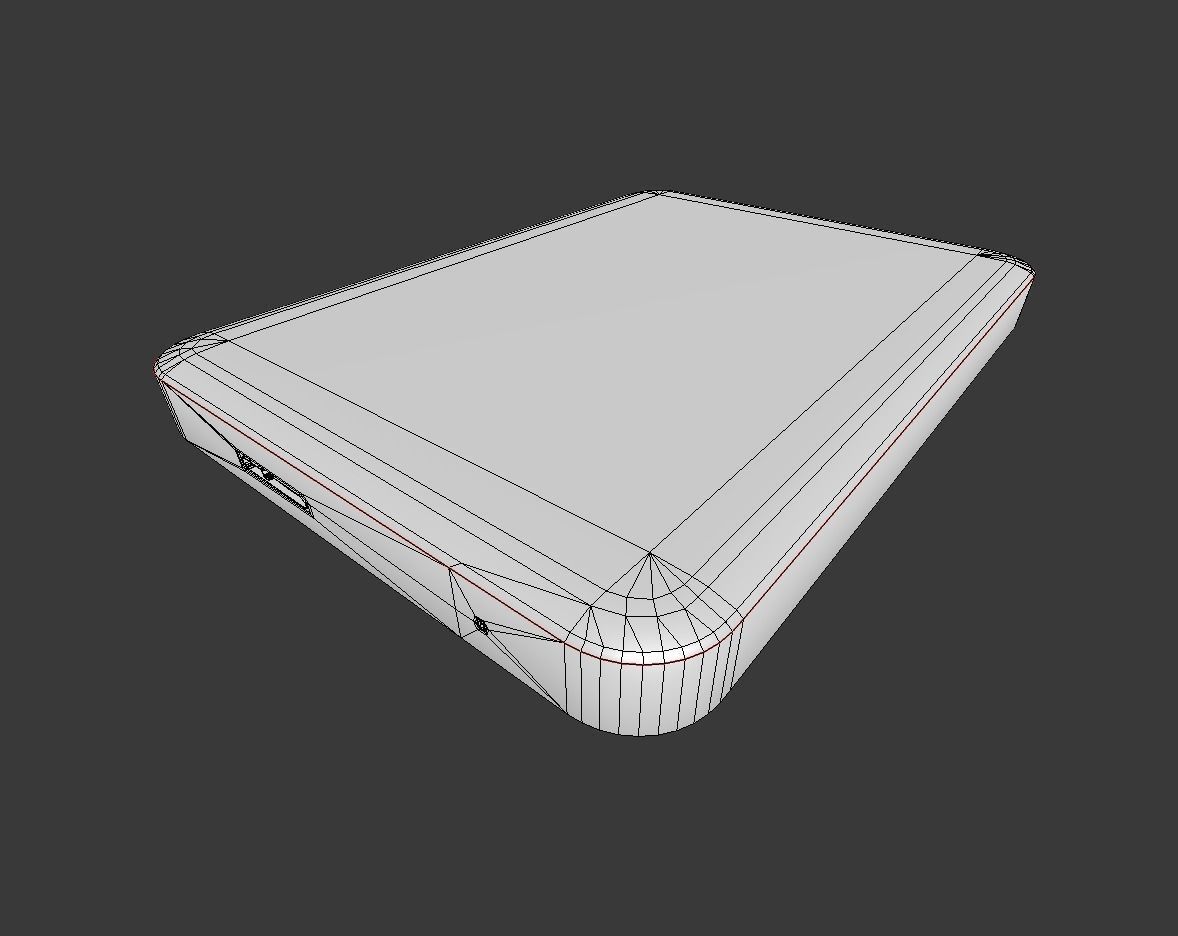 External HDD With USB Cable Rigged Aluminium Version Low-poly 3D model_17