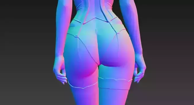 Anime Monster Lady Designer Skulptur  STL Designer 3D Model