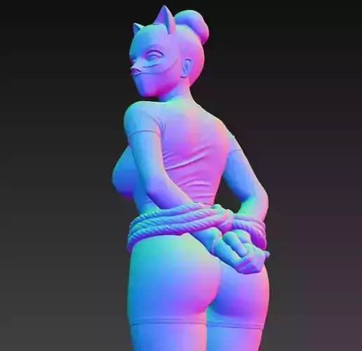 Anime Monster Lady Designer Skulptur  STL Designer 3D Model
