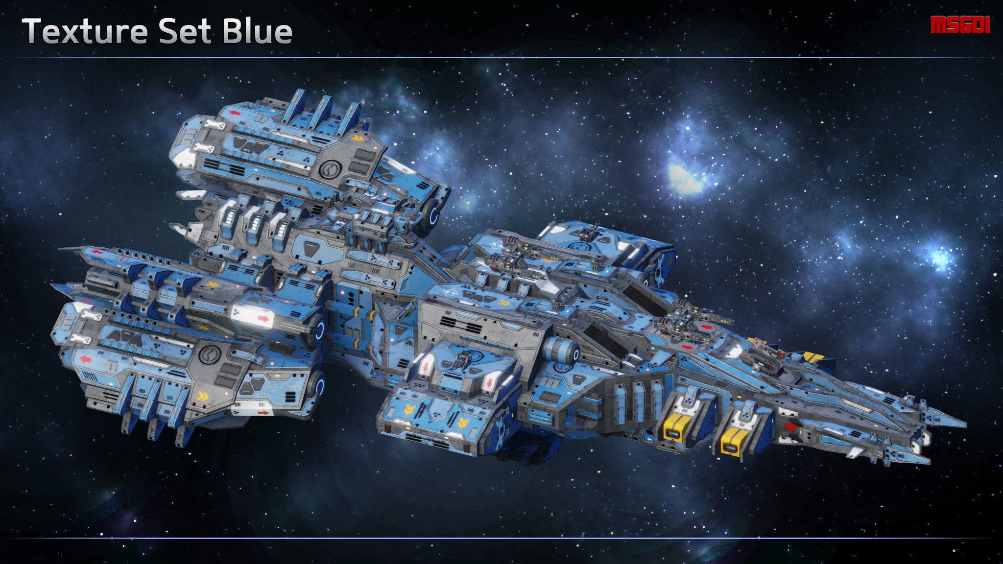 Spaceship Destroyer Phoenix Low-poly 3D model_7