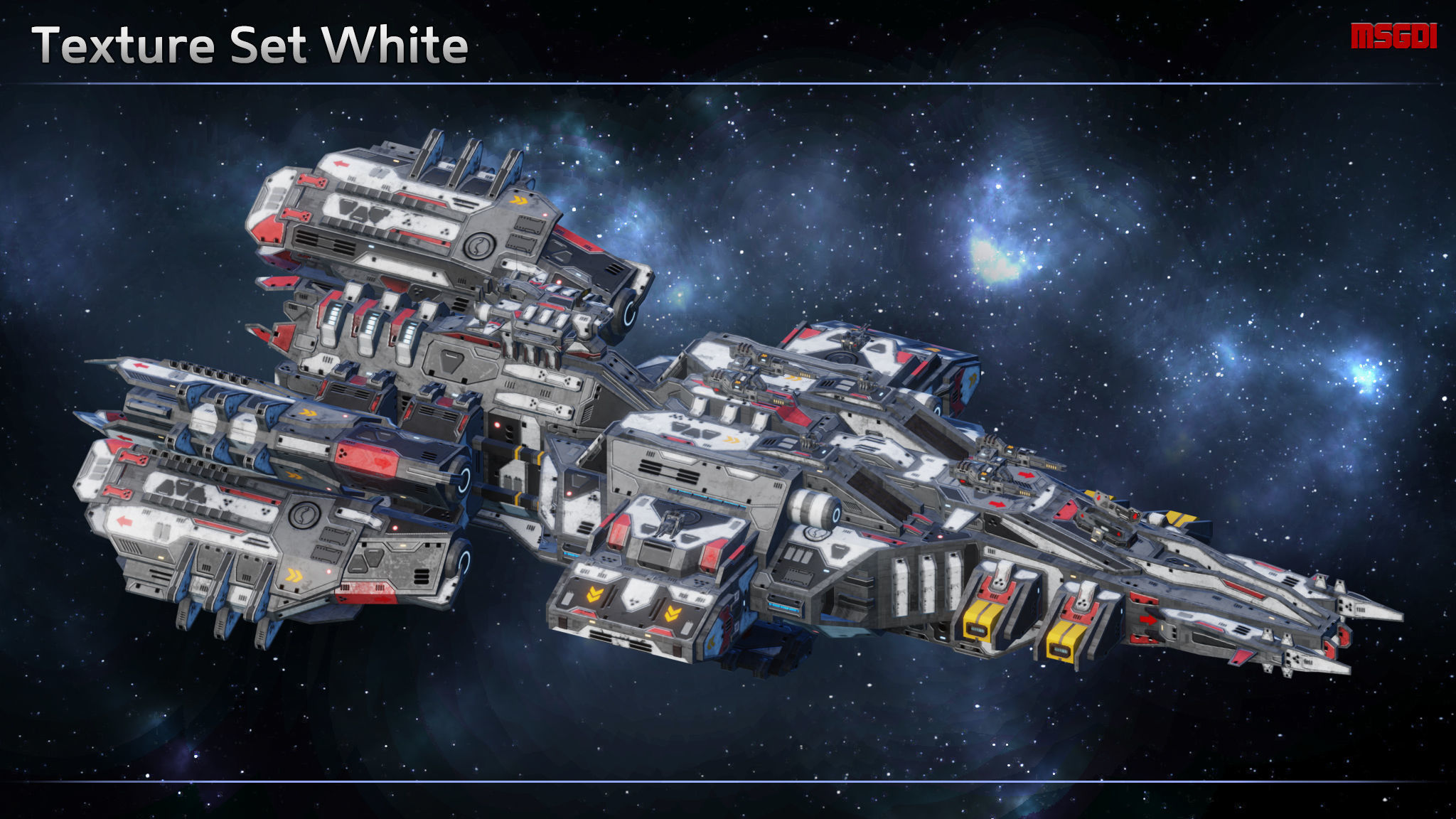 Spaceship Destroyer Phoenix Low-poly 3D model_11