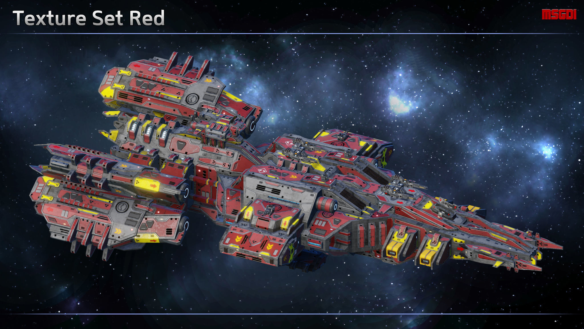 Spaceship Destroyer Phoenix Low-poly 3D model_10