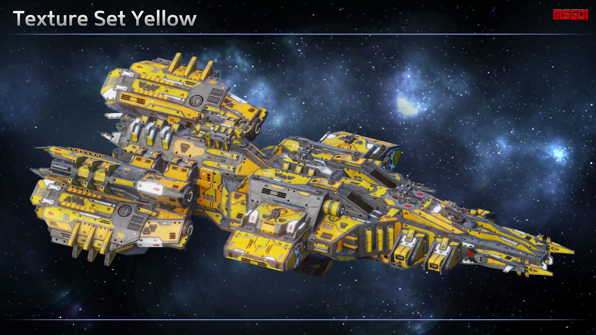 Spaceship Destroyer Phoenix Low-poly 3D model_12