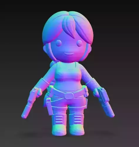 Anime Monster Lady Designer Skulptur  STL Designer 3D Model