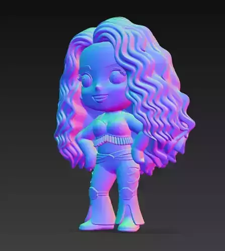 Anime Monster Lady Designer Skulptur  STL Designer 3D Model