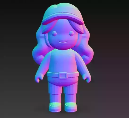 Anime Monster Lady Designer Skulptur  STL Designer 3D Model