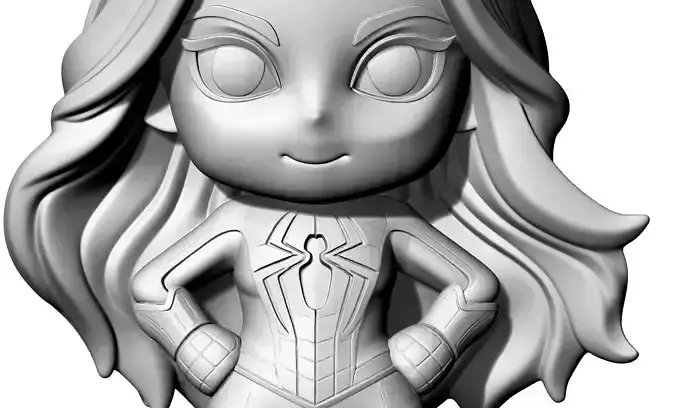 Anime Monster Lady Designer Skulptur  STL Designer 3D Model