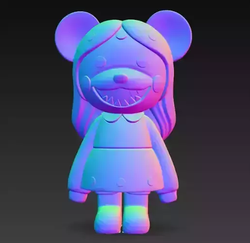 Anime Monster Lady Designer Skulptur  STL Designer 3D Model