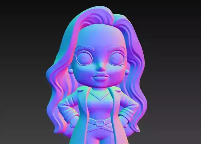 Anime Monster Lady Designer Skulptur  STL Designer 3D Model