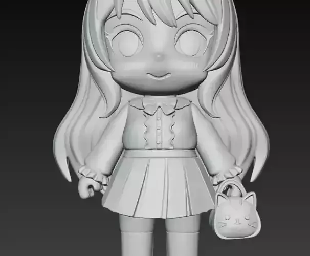 Anime Monster Lady Designer Skulptur  STL Designer 3D Model