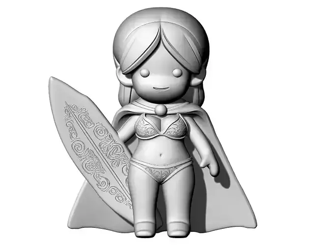 Anime Monster Lady Designer Skulptur  STL Designer 3D Model