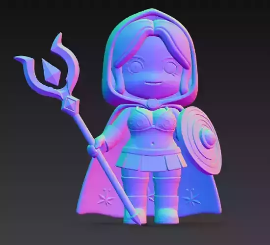 Anime Monster Lady Designer Skulptur  STL Designer 3D Model