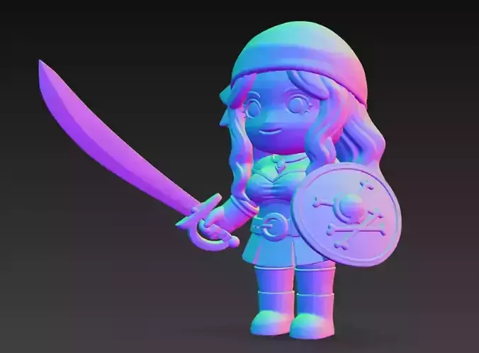 Anime Monster Lady Designer Skulptur STL Designer 