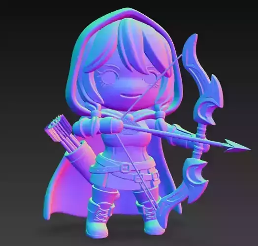 Anime Monster Lady Designer Skulptur STL Designer 