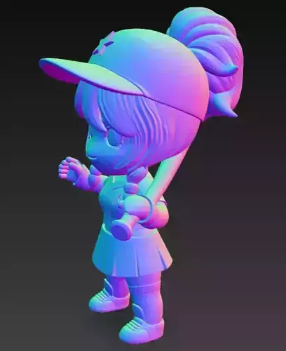 Anime Monster Lady Designer Skulptur STL Designer 