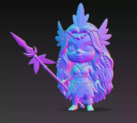 Anime Monster Lady Designer Skulptur STL Designer 