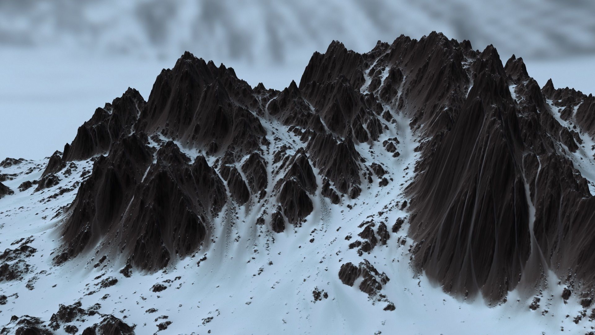 snow mount 03 Low-poly 3D model_19