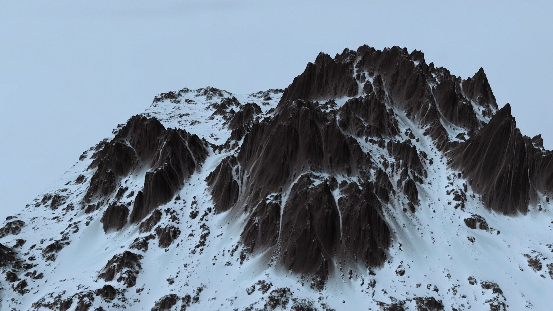 snow mount 03 Low-poly 3D model_15