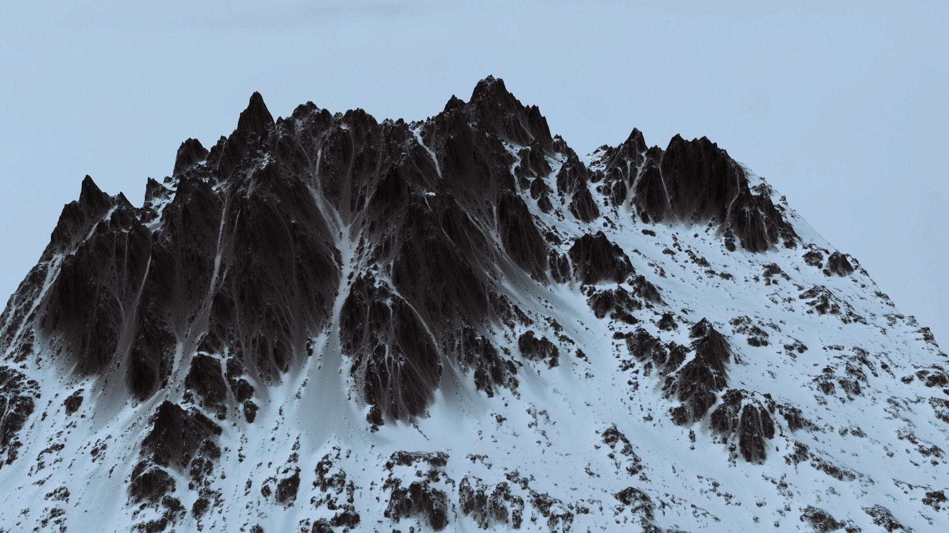 snow mount 03 Low-poly 3D model_17