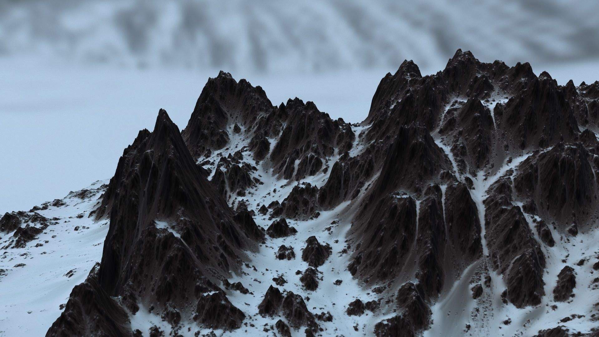 snow mount 03 Low-poly 3D model_21