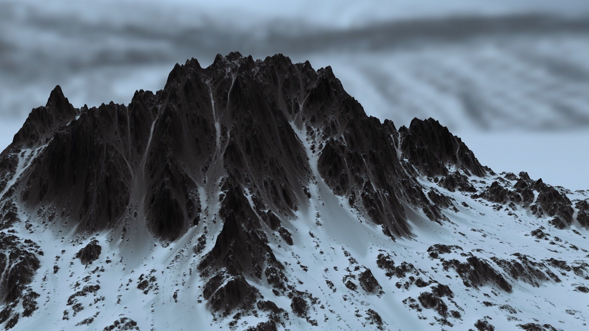 snow mount 03 Low-poly 3D model_20