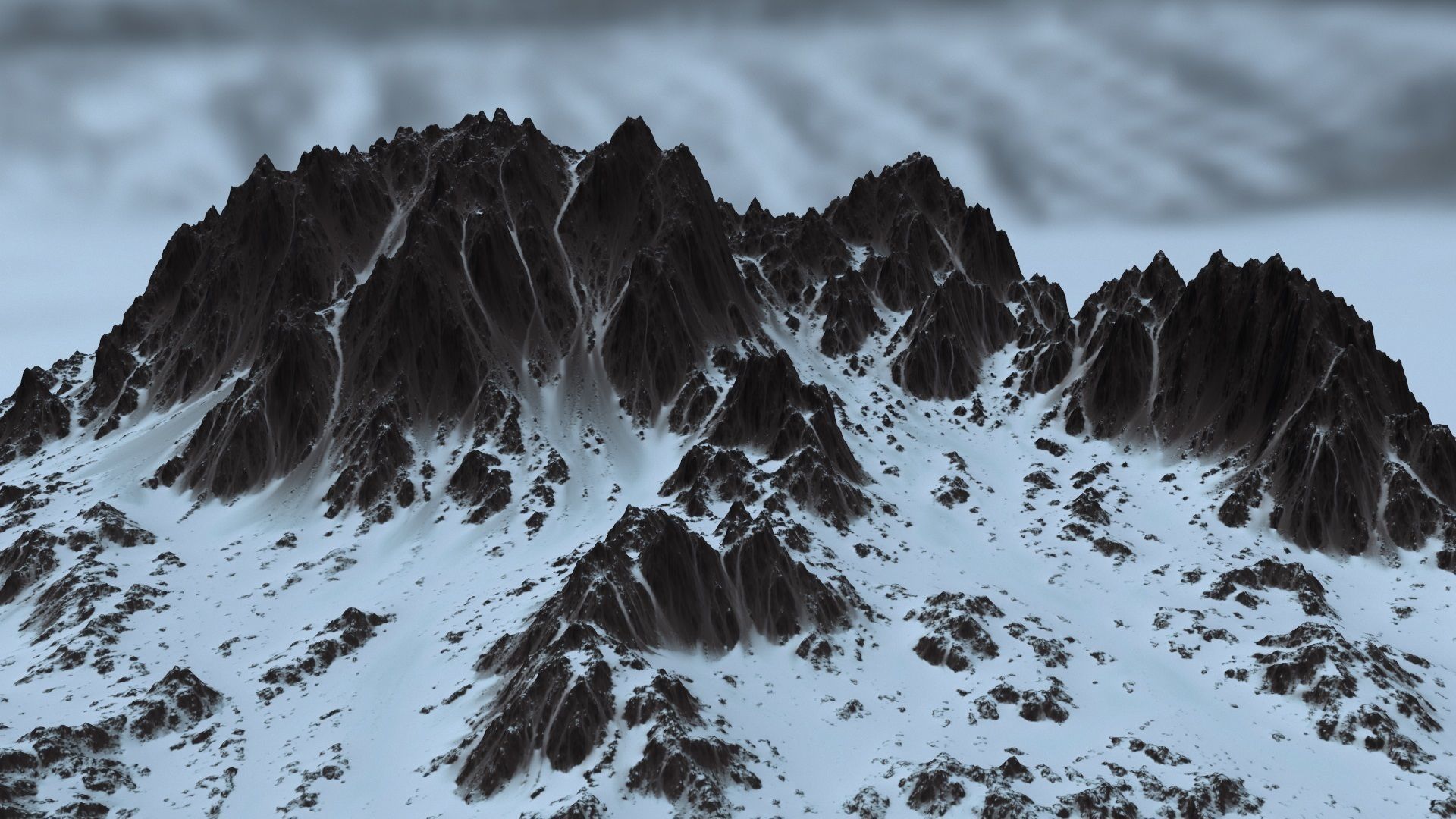 snow mount 03 Low-poly 3D model_10