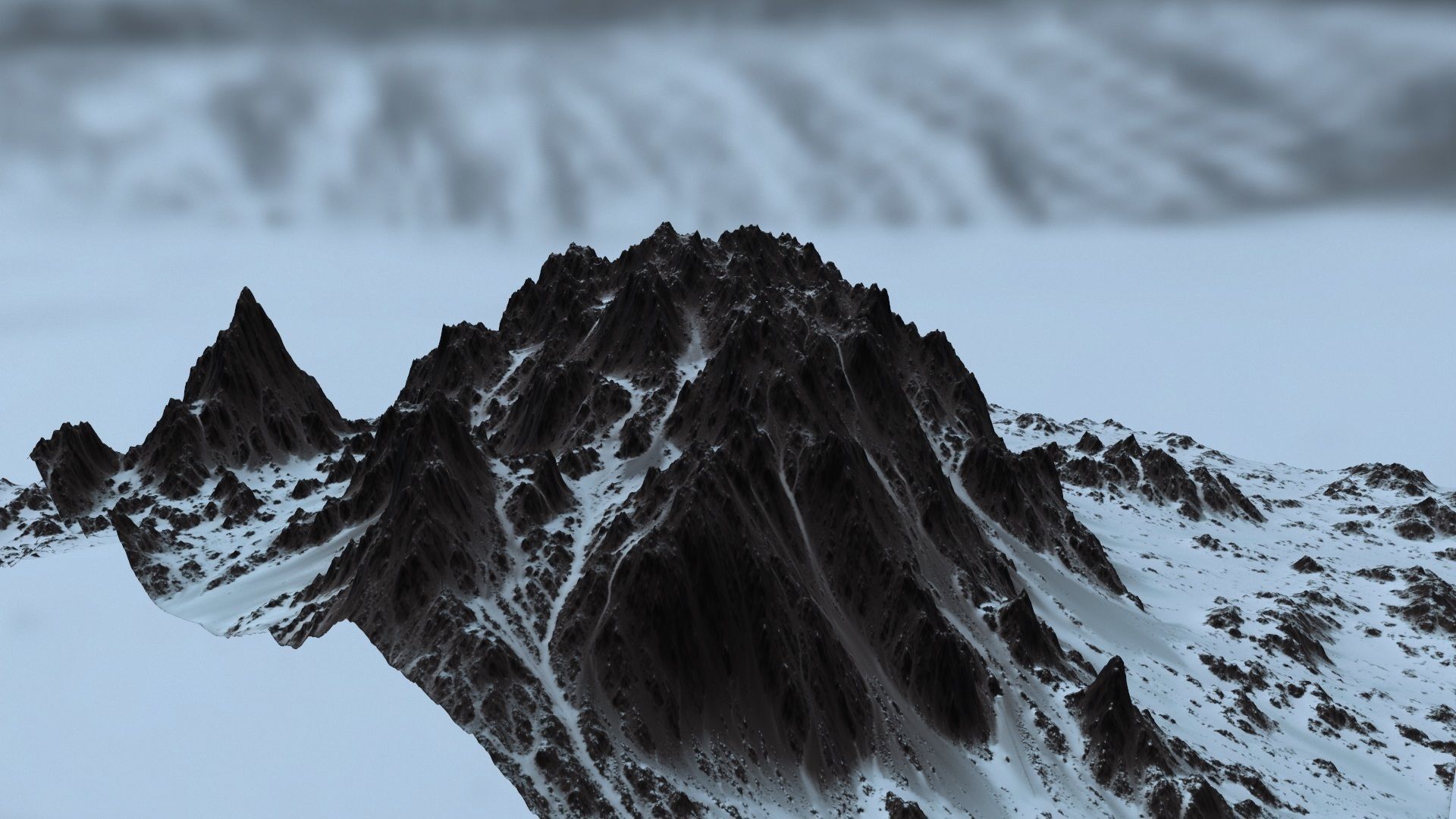 snow mount 03 Low-poly 3D model_11