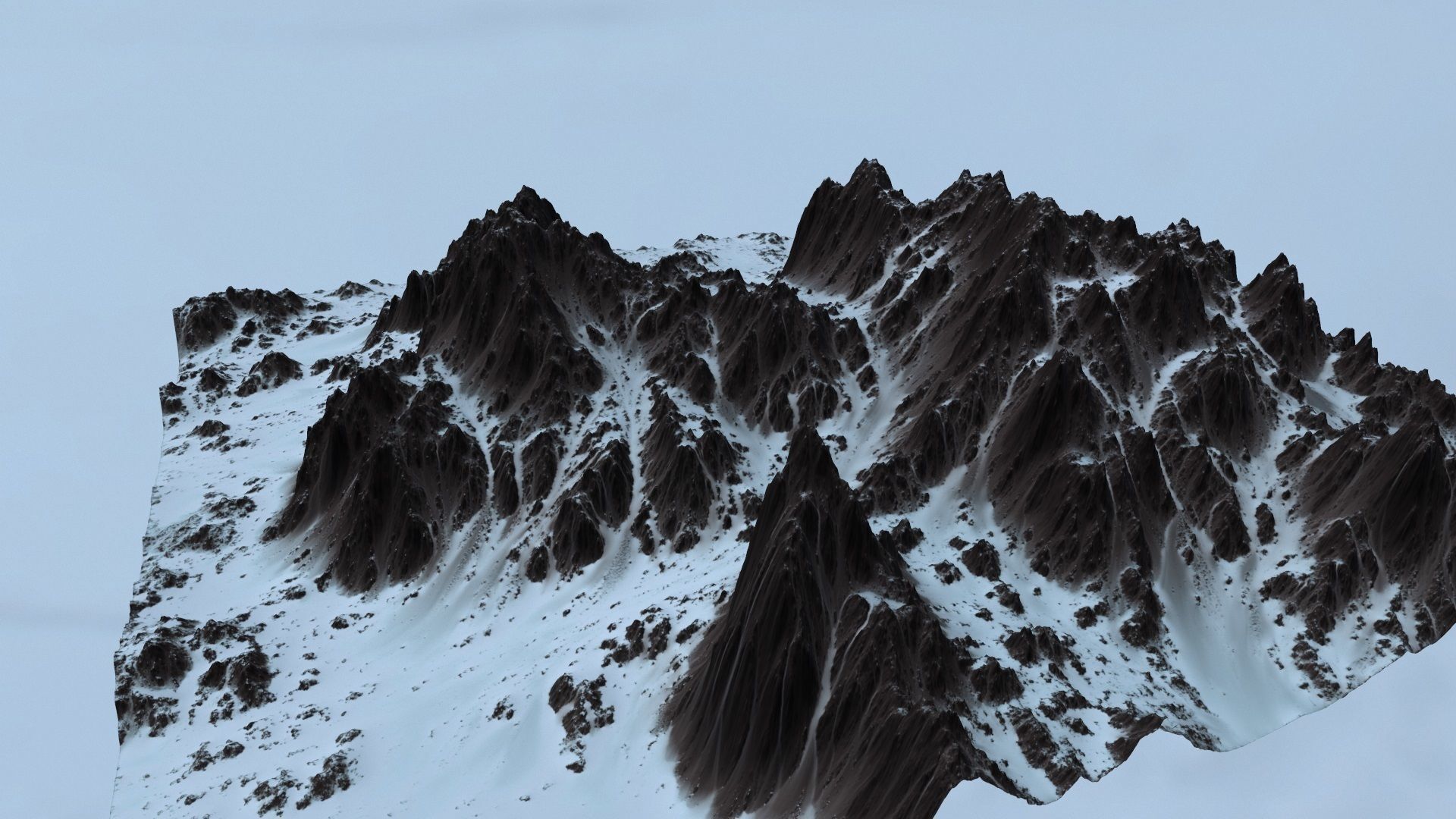 snow mount 03 Low-poly 3D model_12