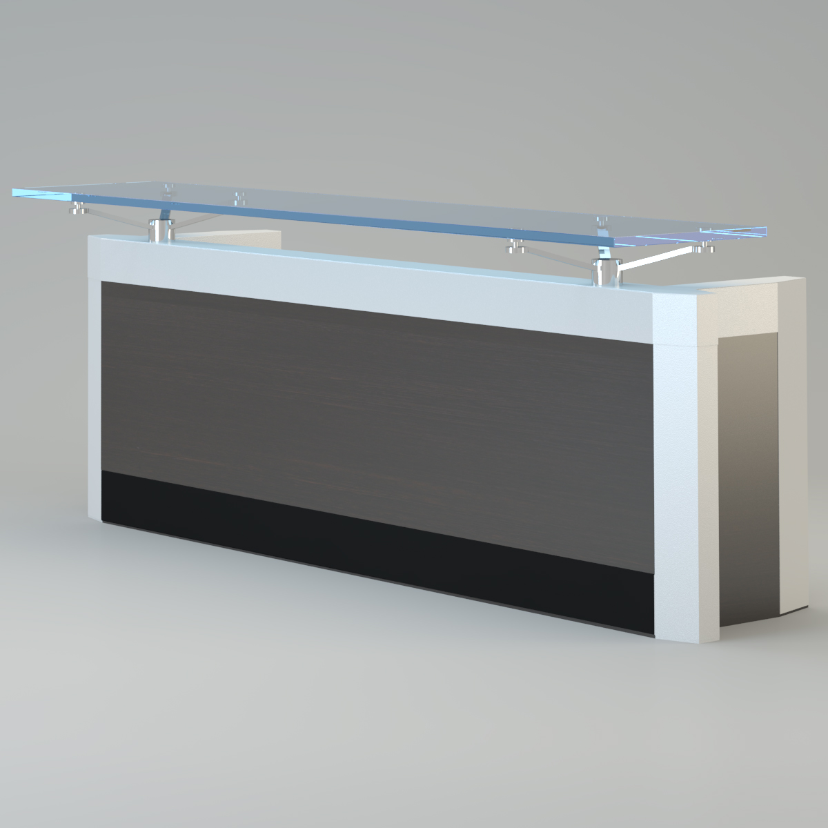 Contemporary reception desk 3D model_1