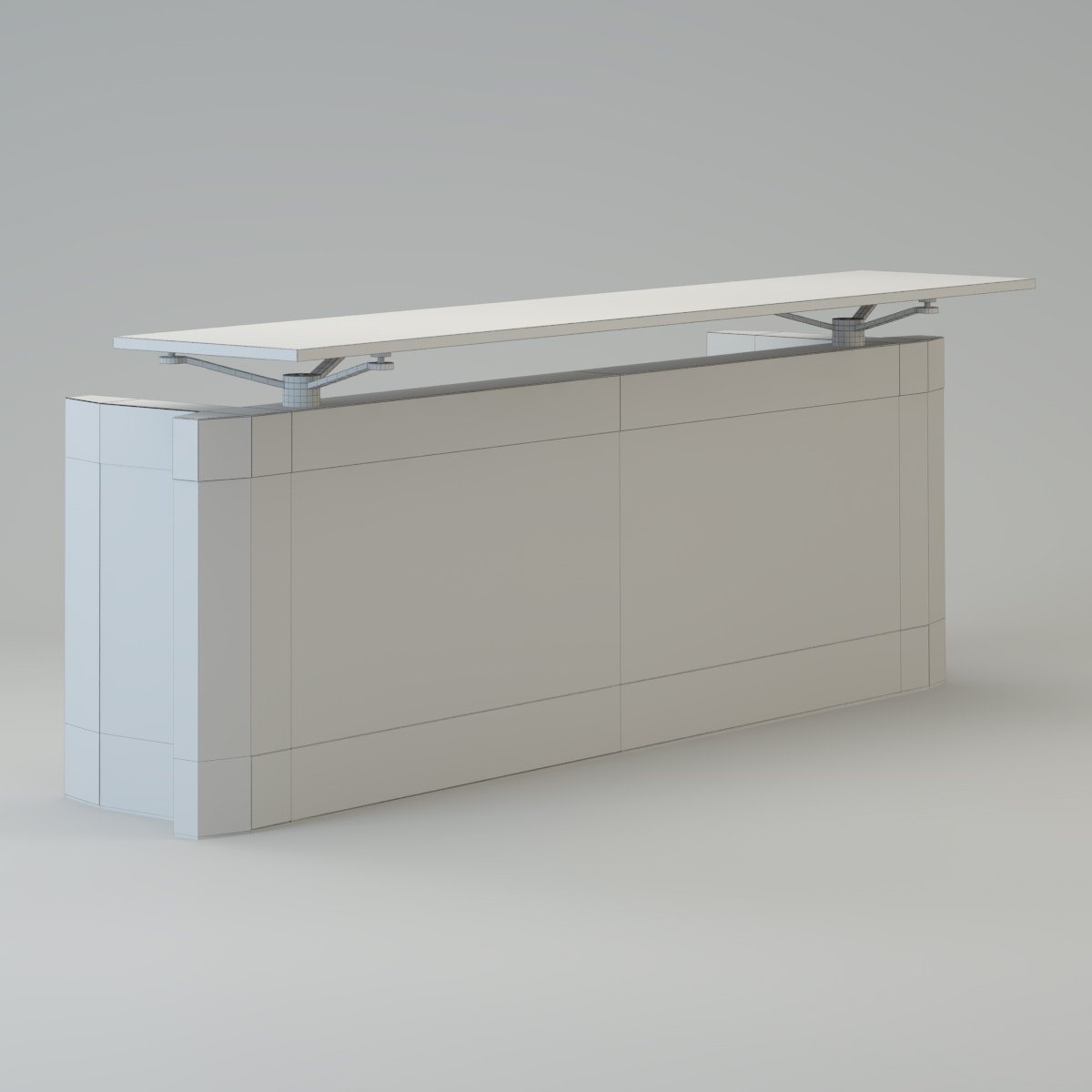 Contemporary reception desk 3D model_4