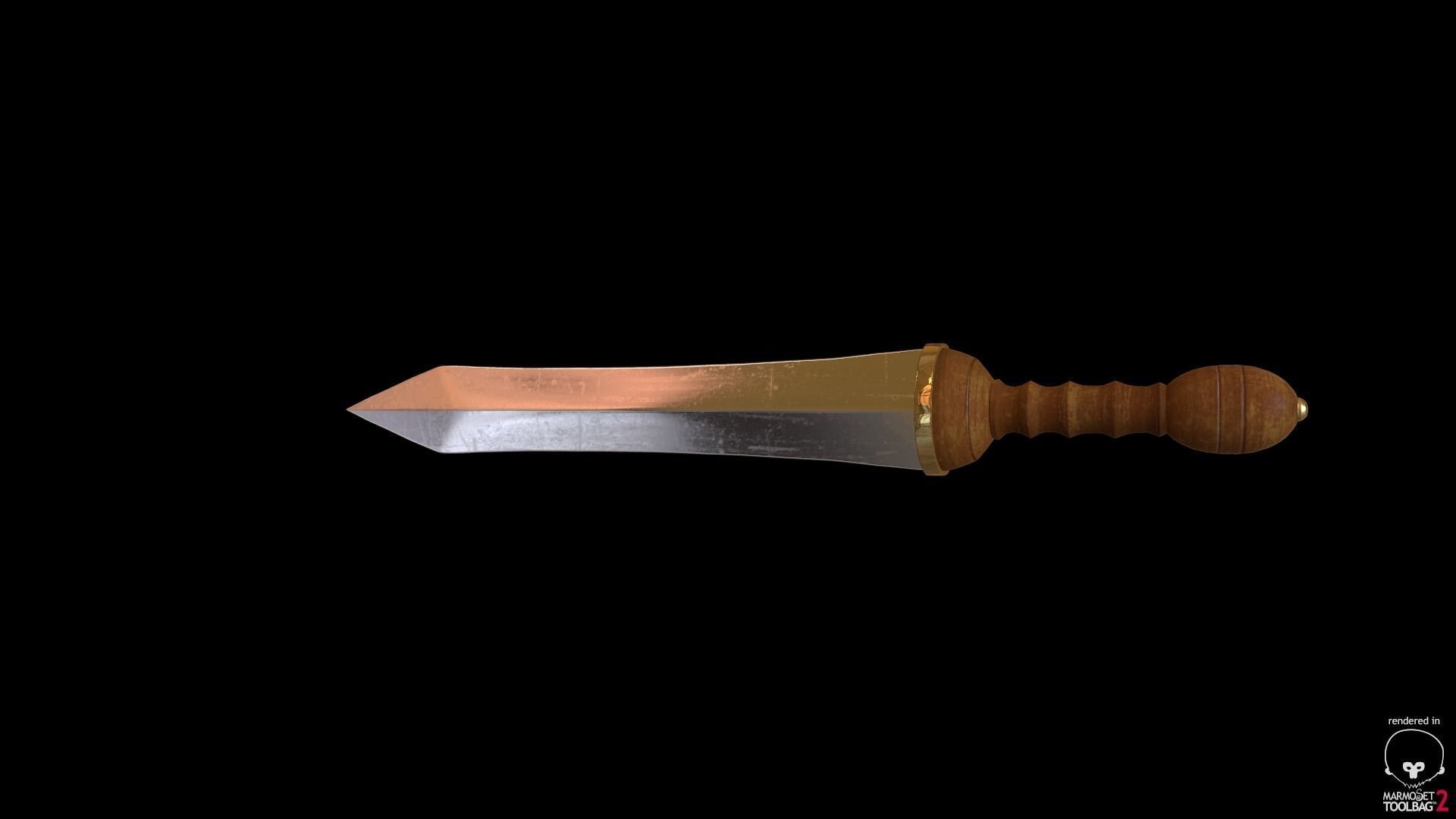 Historical Weapon - Gladius Low-poly 3D model_3