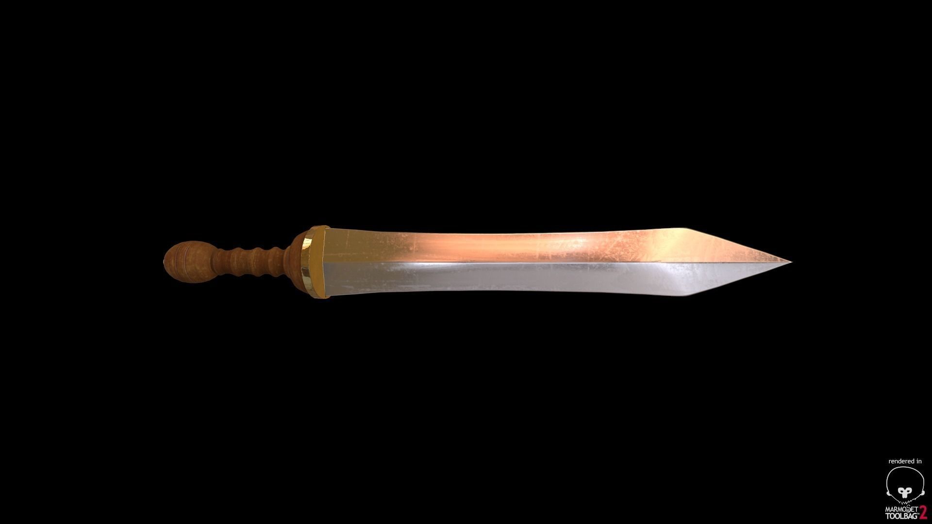 Historical Weapon - Gladius Low-poly 3D model_10