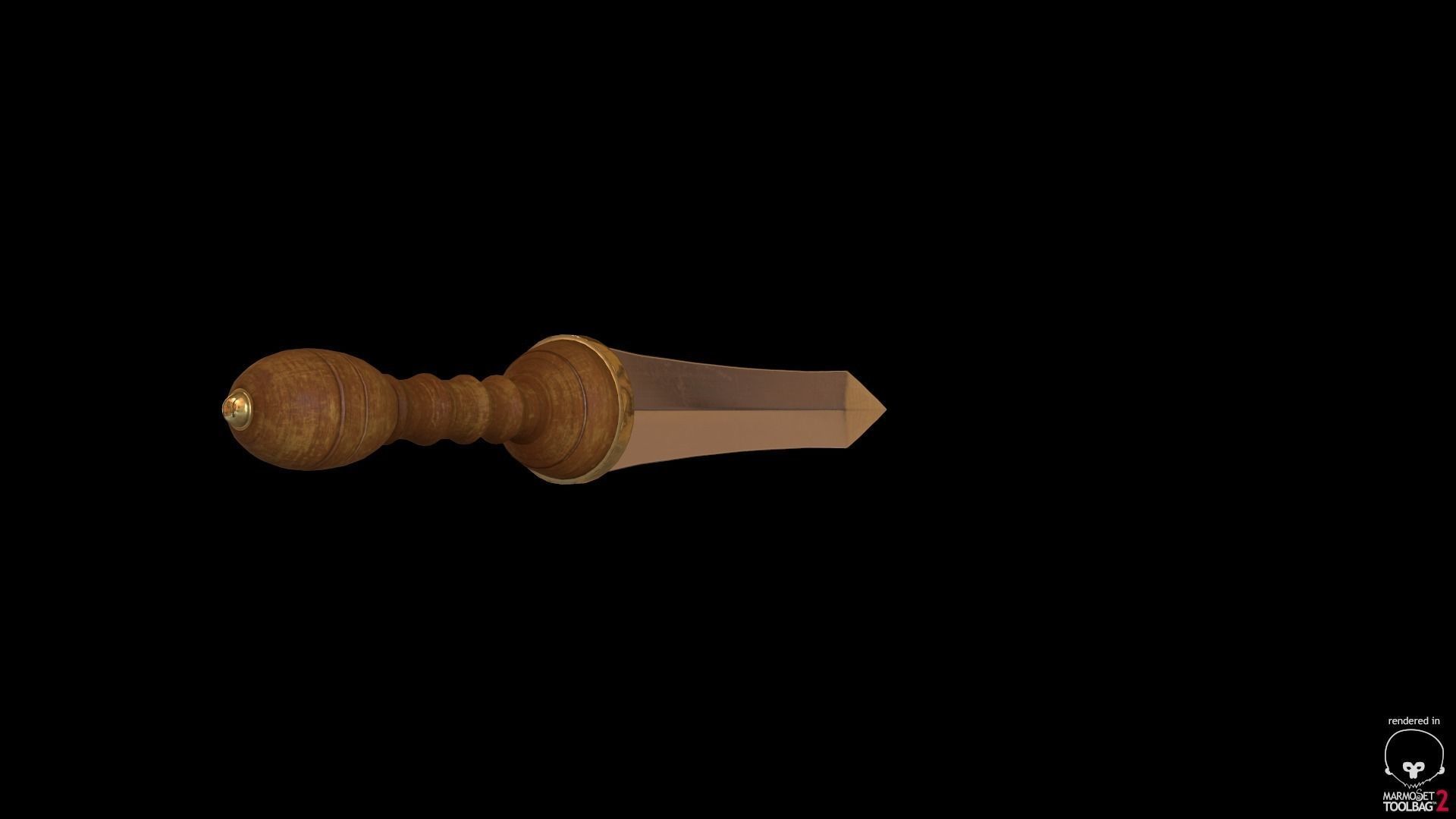 Historical Weapon - Gladius Low-poly 3D model_7