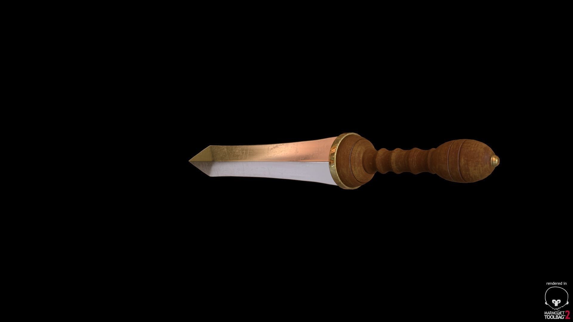 Historical Weapon - Gladius Low-poly 3D model_4