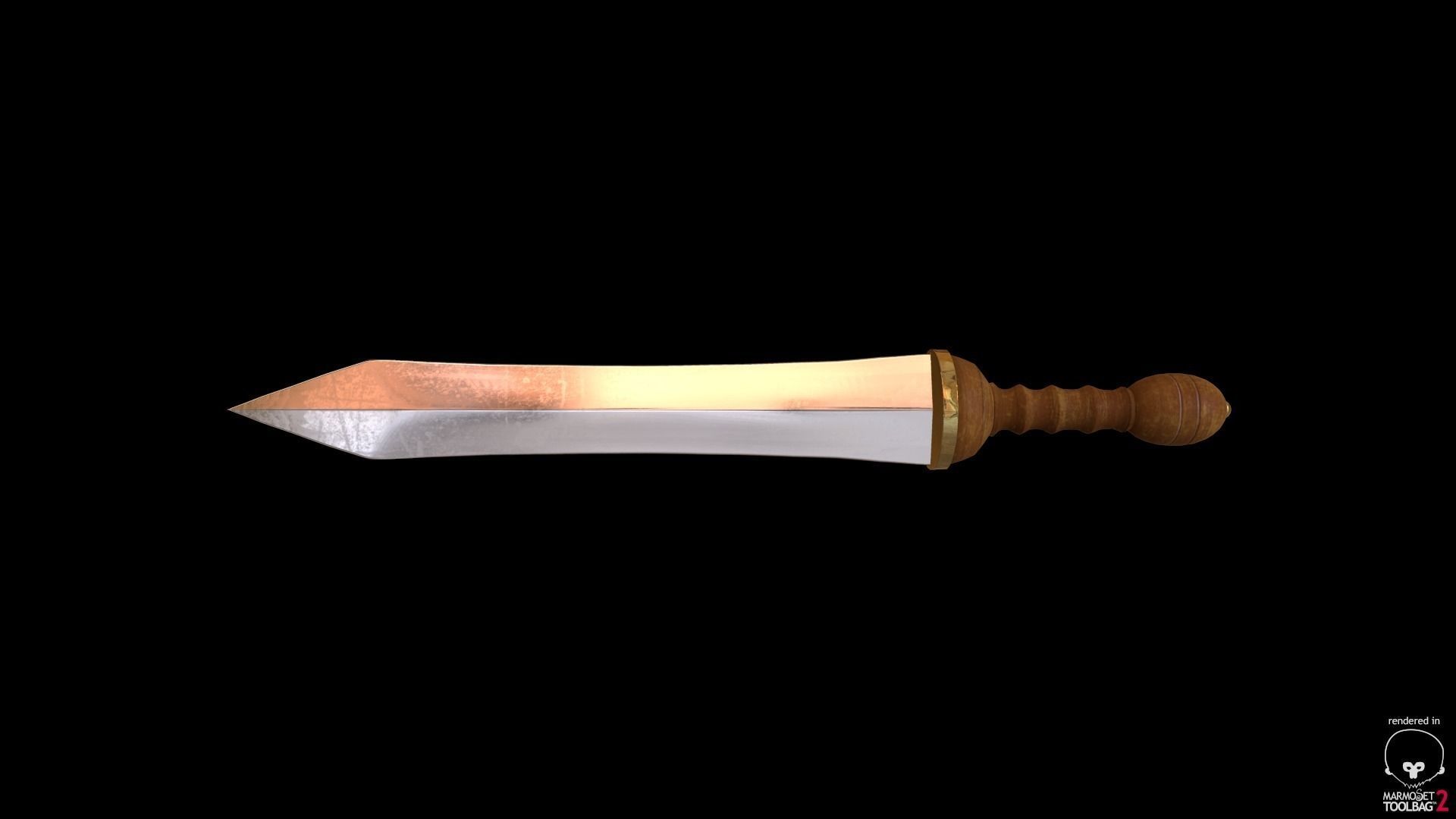 Historical Weapon - Gladius Low-poly 3D model_2