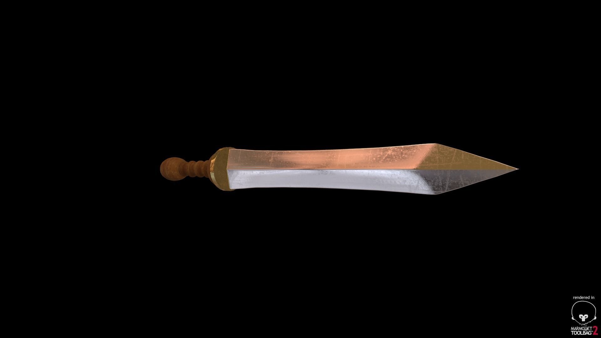 Historical Weapon - Gladius Low-poly 3D model_11