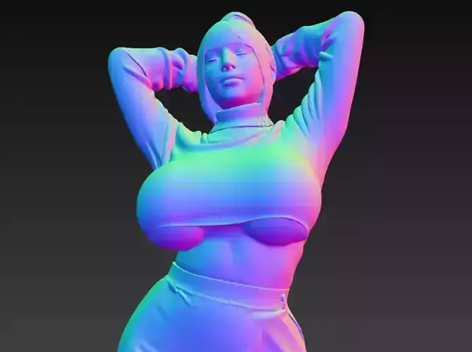 Anime Monster Lady Designer Skulptur STL Designer 