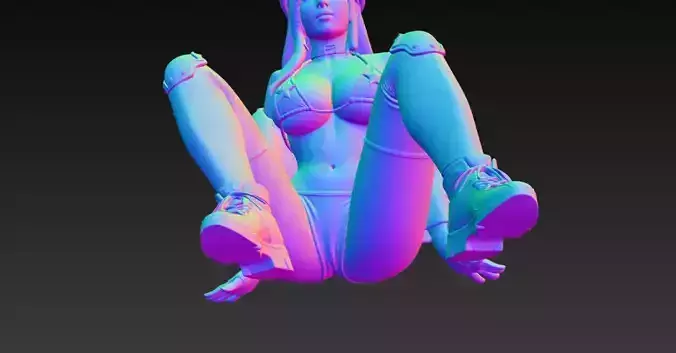 Anime Monster Lady Designer Skulptur STL Designer 