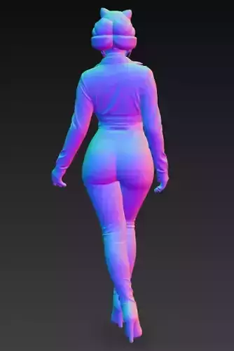 Anime Monster Lady Designer Skulptur STL Designer 