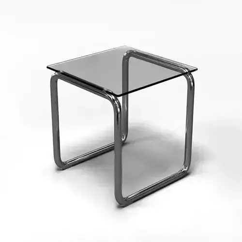 Side Table Glass and Chrome
