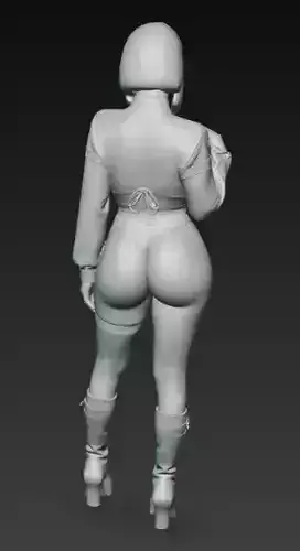 Anime Monster Lady Designer Skulptur STL Designer 