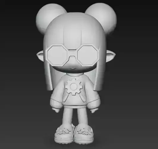 Anime Monster Lady Designer Skulptur STL Designer 