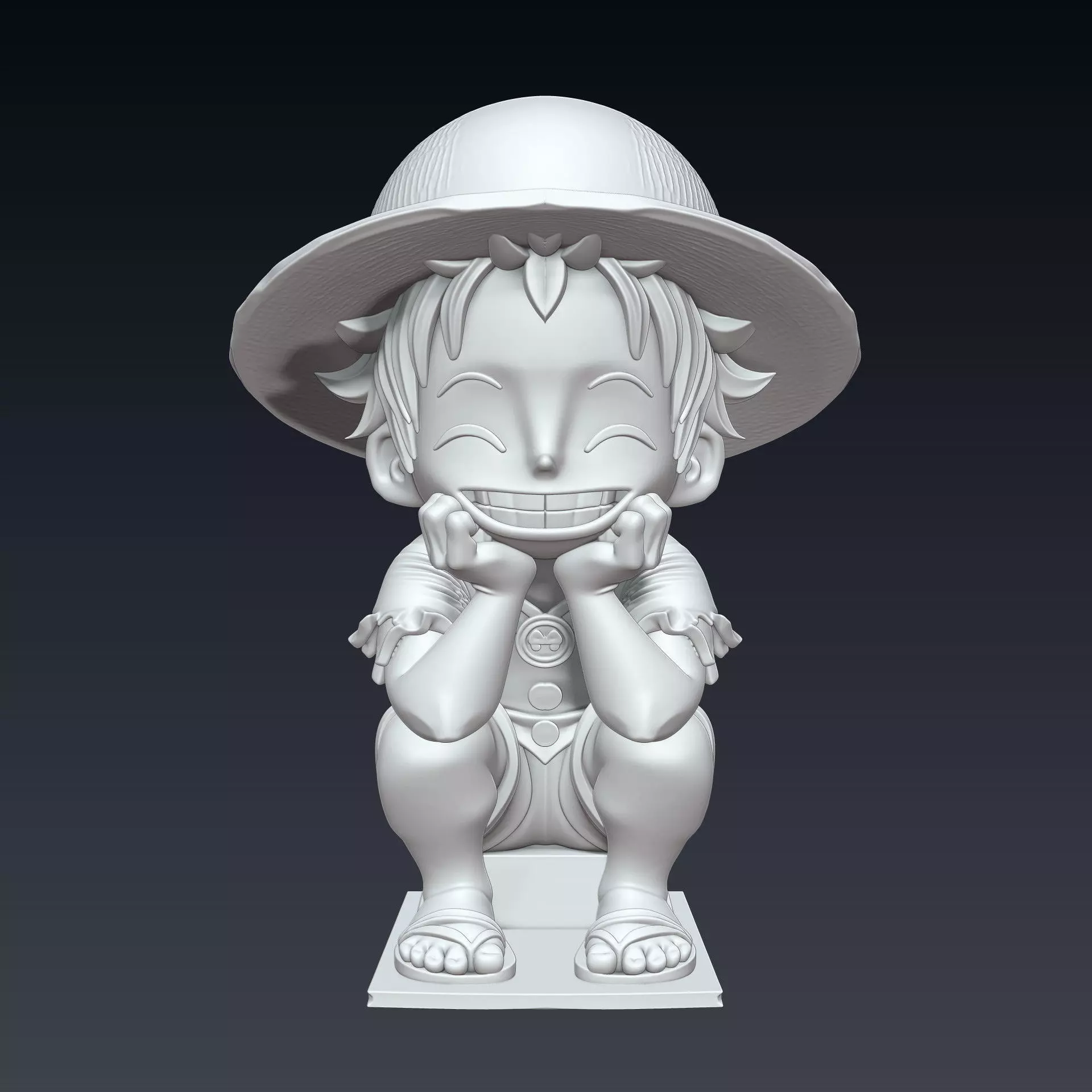 Monkey D Luffy One Piece Character 3D print model