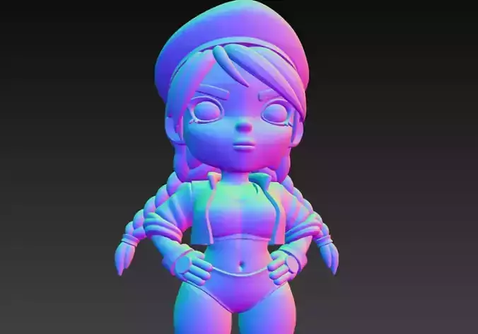 Anime Monster Lady Designer Skulptur STL Designer 