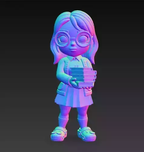 Anime Monster Lady Designer Skulptur STL Designer 