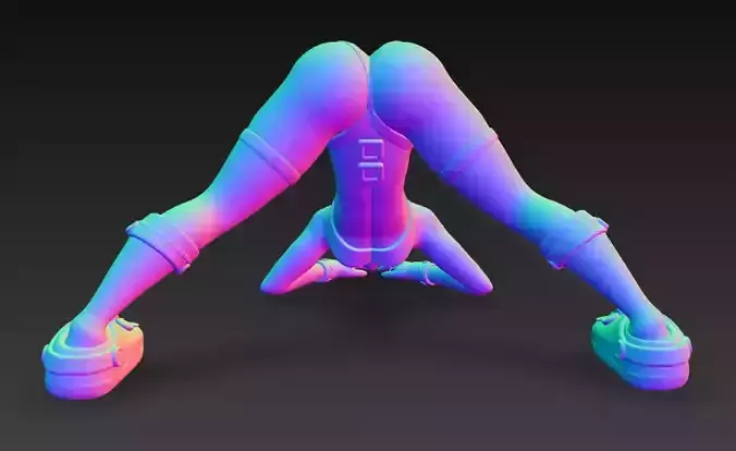 Anime Monster Lady Designer Skulptur STL Designer 