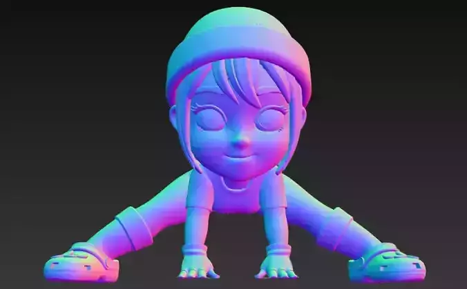 Anime Monster Lady Designer Skulptur STL Designer 